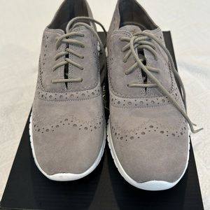Cole Haan, zerogrand wingtip oxfords, gray and white, size 7, never worn